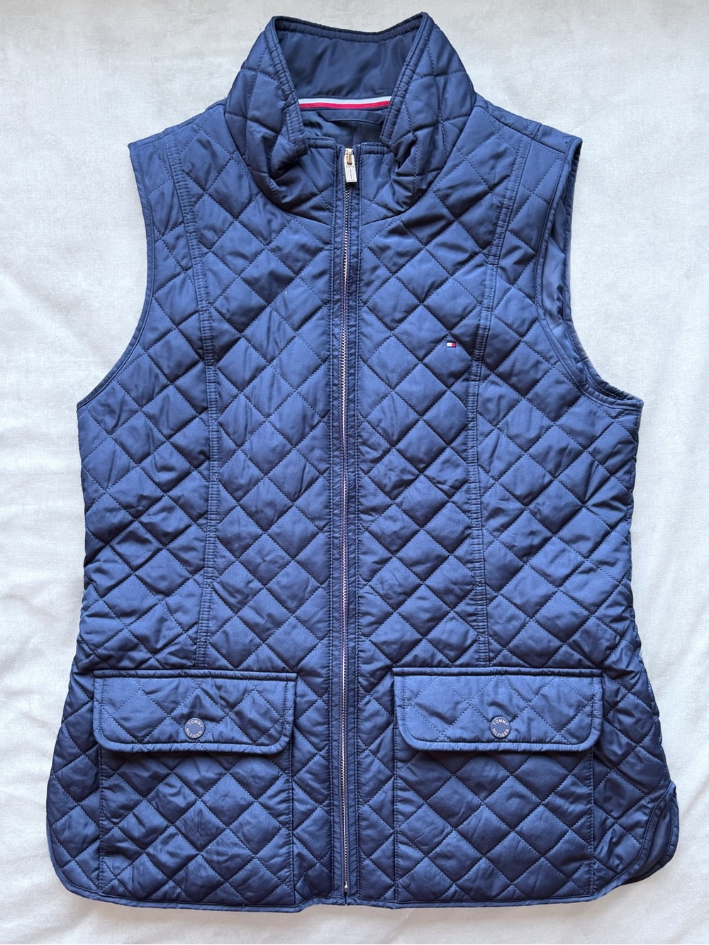 Tommy Hilfiger Quilted Navy Blue Sleeveless Vest